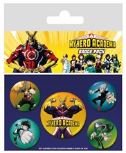 Placky My Hero Academia: Characters set 5 kusů (10 mm 12,5 mm)