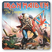 Tácek pod sklenici Iron Maiden: The Trooper (10 x 10 cm) korek