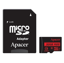 Apacer paměťová karta Secure Digital Card V10, 32GB, micro SDHC, s adaptérem