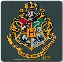 Tácek pod sklenici Harry Potter: Hogwarts Logo (10 x 10 cm)