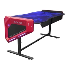 E-blue Herný stôl EGT003BK, 165x88cm, 70-89,2cm, RGB podsvietenie, výškovo nastaviteľný, s podložkou pod myš