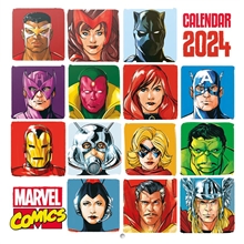 Oficiálny nástenný kalendár Marvel: Classics Comics Icons 2024 - s plagátom (SQ 30 x 30 60 cm)