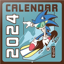 Oficiálny nástenný kalendár na rok 2024 s plagátom Nintendo Sonic (30 x 30 60 cm)