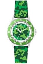 Detské Minecraft Creeper zelené hodinky