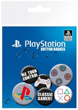 Placka Playstation: Set 6  placiek (průměr 2,5 cm 3,2 cm)