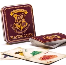 Hrací karty Harry Potter v plechové krabičce: Erb Bradavic (9 x 10 x 2 cm)