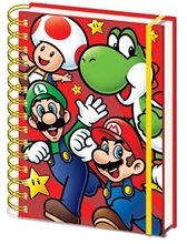 A5 blok-zápisník Nintendo: Super Mario Run (A5 14,8 x 21 cm) kroužková vazba