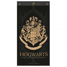 Prapor Harry Potter: Bradavice - Hogwarts (95 x 47 cm) čierna látka