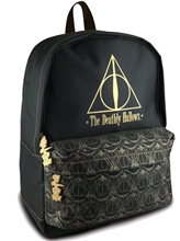 Batoh Harry Potter: Relikvie smrti - Deathly Hallows (objem 16 litrů 28 x 38 x 15 cm) černý polyester