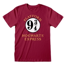 Pánské tričko Harry Potter: Hogwarts Express - vlak do Bradavic (L) červené bavlna