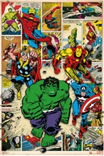 Plagát Marvel: Here Come The Heroes (61 x 91,5 cm) 150 g