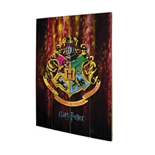 Nástěnný dřevěný obraz Harry Potter - Bradavický erb
