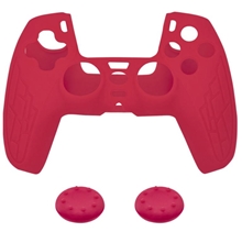 Silicone Case for Dualsense Controller + Thumb Grips - Red (PS5)