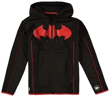 Pánská mikina DC Comics Batman: Red Logo (M) černý polyester