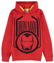 Dětská mikina s kapucí Marvel: Iron Man (výška 134-140 cm) červený polyester