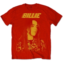 Unisex tričko Billie Eilish: Racer Logo Jumbo (M) červená