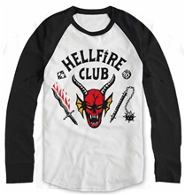 Pánské tričko Stranger Things: Hellfire Club Crest (XL) bílá bavlna
