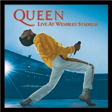 Plagát v rámu Queen: Live At Wembley (31,5 x 31,5 cm)