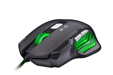 Herní myš C-TECH Akantha (GM-01G), herní, zelené podsvícení, 2400DPI, USB (PC)
