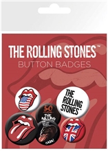 Placka The Rolling Stones: Set 6  placiek (průměr 25 mm a 32 mm)