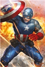 Plagát Marvel Captain America: Under Fire (61 x 91,5 cm) 150 g