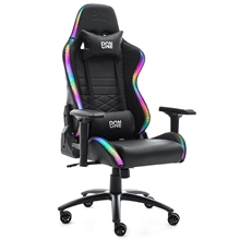 DON ONE - VALENTINO SUPER -  RGB Gaming Chair Black /Accessories /Black