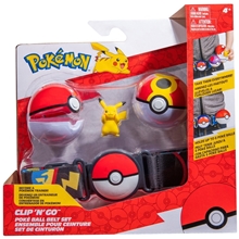 Pokémon - Clip N Go Pokéball Belt Set (Poké Ball, Repeat Ball and Pikachu)