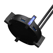 Podsvietený stojan na slúchadlá Marvo HZ-04, 4x USB 3.0 HUB - čierny