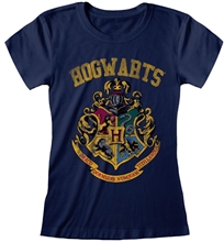 Dámske tričko Harry Potter: Hogwarts Faded (L) modré bavlnené
