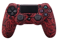 Silikonový obal na ovladač Květiny Červené (PS4)