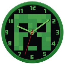 Detské nástenné hodiny Minecraft - Creeper