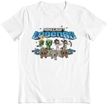Detské tričko Minecraft: Legends Allies (6-7 rokov) biela bavlna