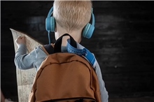 BuddyPhones Travel - detské cestovné slúchadlá, skladacie - modré