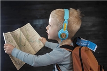 BuddyPhones Travel - detské cestovné slúchadlá, skladacie - modré