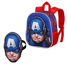 Detský batoh s 3D maskou Marvel Captain America (27 cm)