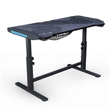 E-blue Herný stôl EGT574BK, 113cm x 59,5cm, 74-86,8cm, podsvietený, nastaviteľná výška