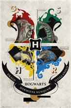 Plagát Harry Potter: Animal Crest (61 x 91,5 cm)