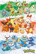 Plagát Pokémon: First Partners (61 x 91,5 cm)