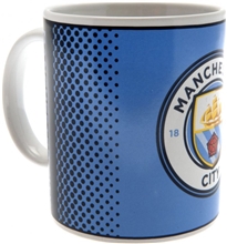 Keramický hrnček Manchester City FC: Farebný klubový emblém (objem 315 ml)