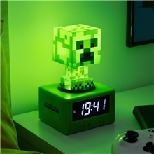 Budík s nočným svetlom Minecraft Creeper Icon Alarm Clock (16 cm)