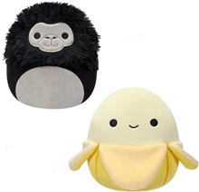 Squishmallows: Flip A Mallows - 13 cm plyšák - banán/gorila