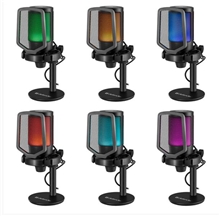Defender streamovací mikrofón IMPULSE GMC 600, RGB podsvietenie - čierny