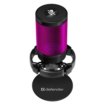 Defender streamovací mikrofón IMPULSE GMC 600, RGB podsvietenie - čierny