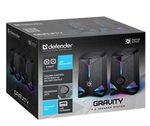 Defender reproduktory GRAVITY, 2.0, 6W - čierné