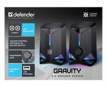 Defender reproduktory GRAVITY, 2.0, 6W - čierné
