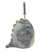 Squishmallows - 9 cm Clip On plyšák - Xander the žmurkajúci šedý T-Rex