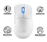 ASUS ROG Keris II Ace, bezdrôtová herná myš, biela