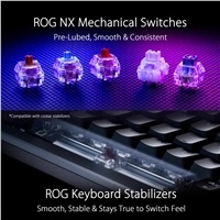 ASUS klávesnice ROG AZOTH Moonlight White, mechanická, Bluetooth, US, bílá