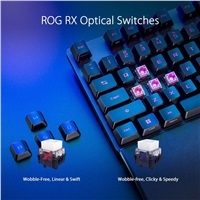 ASUS klávesnica ROG STRIX SCOPE II, mechanická, drôtová, ROG RX RED / PBT, US