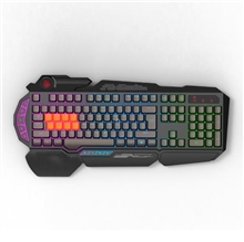 A4Tech BLOODY B318, klávesnice CZ, herní, podsvícená, voděodolná typ drátová (USB), černá